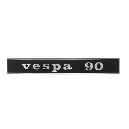 Badge Vespa 90 black \/ chrome