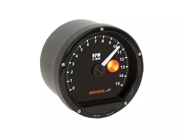 Koso Tachometer 15,000rpm w\/ shift light D.75 black