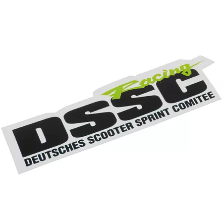 Sticker DSSC Racing, ca. 120 x 38mm, black writing - white background