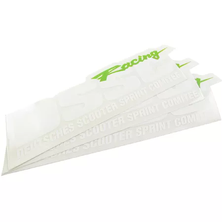 Sticker DSSC Racing, ca. 120 x 38mm, white writing - transparent background