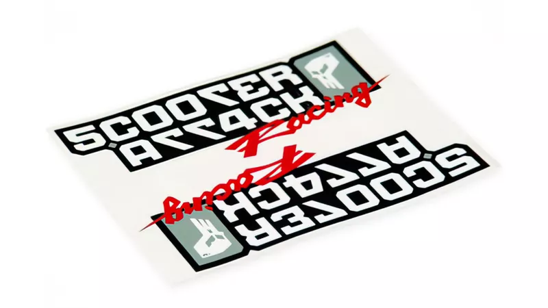 Zero Racing Sticker Sticker Set RACING, 2 Stickers On 1 Sheet - MAXI SCOOT