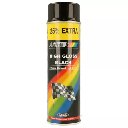 Spray Paint Motip black glossy 500ml