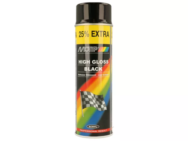 Spray Paint Motip black glossy 500ml