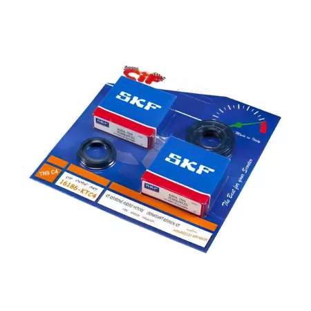 CIF Crankshaft Bearings + Oil Seal Kit (x2) Polyamide SKF 6204 \/ C4 Yamaha Aerox \/ BW's