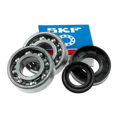CIF Crankshaft Bearings + Oil Seal Kit (x2) steel cage SKF 6204 \/ C4 Yamaha Aerox \/ BW's