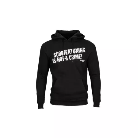 Hoody Scootertuning is not a Crime (STINAC), without zip, black, size S - Size: S