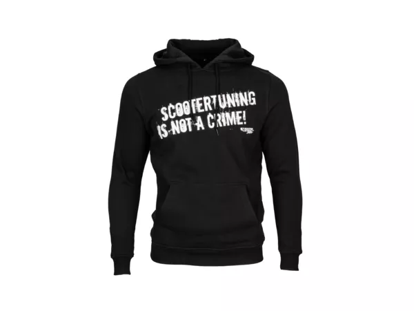 Hoody Scootertuning is not a Crime (STINAC), without zip, black, size S - Size: S