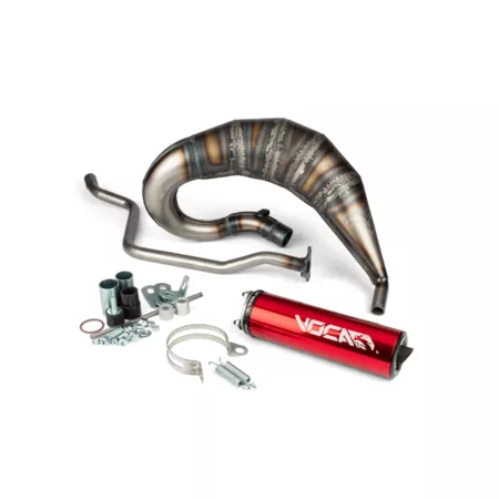 Exhaust Voca Cross Rookie 50\/70cc red silencer Yamaha DT \/ X-Limit