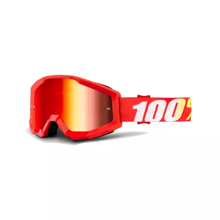 100% Motocross Goggles Strata Furnace red mirror lens