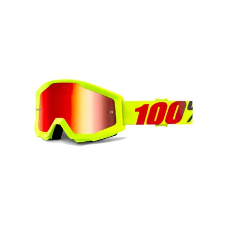 100% Motocross Goggles Strata Mercury red mirror lens