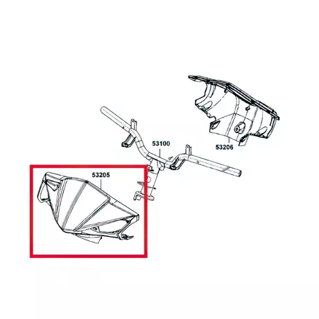 Handlebar Cover front Kymco Agility RS 50cc