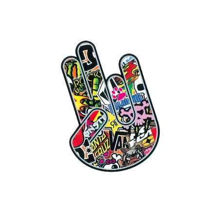 Finger Sticker Examples Sticker Fingers Sticker Bomb - MAXI SCOOT