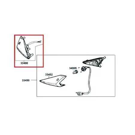 Indicator front right Kymco Agility RS 12 inch