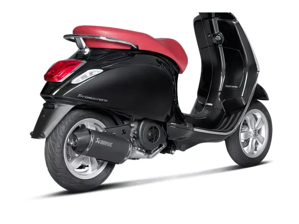 Akrapovic Slip-On Exhaust Black Edition (CE-marking) Vespa LX \/ Primavera \/ Sprint \/ Piaggio Liberty 125-150cc