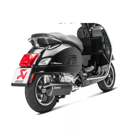 Akrapovic Slip-On Exhaust Black Edition (CE-marking) Vespa GTS \/ GTV Euro 4 300cc