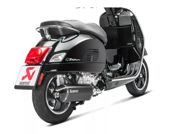 Akrapovic Slip-On Exhaust Black Edition (CE-marking) Vespa GTS \/ GTV Euro 4 300cc