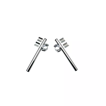 Handlebar (2 parts) Replay chrome bracket d=28\/30mm moped