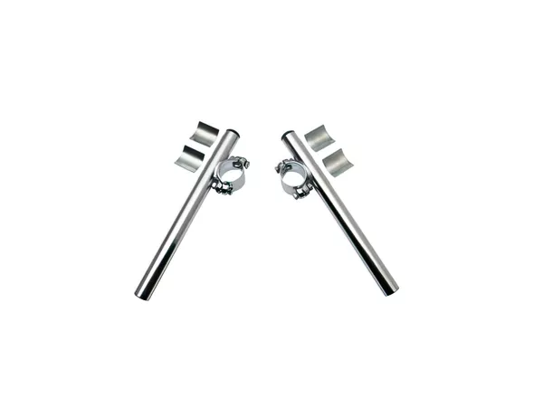 Handlebar (2 parts) Replay chrome bracket d=28\/30mm moped