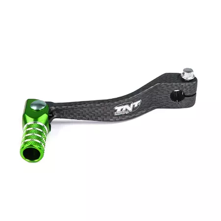 Gear Lever folding Derbi aluminium carbon look \/ green