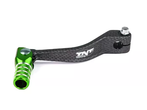 Gear Lever folding Derbi aluminium carbon look \/ green