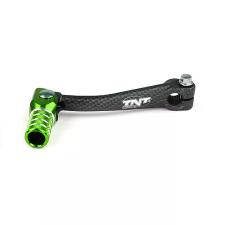 Gear Lever folding AM6 aluminium carbon look \/ green
