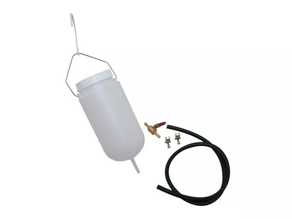 Auxiliary Fuel Tank portable with tap, hose and clamps