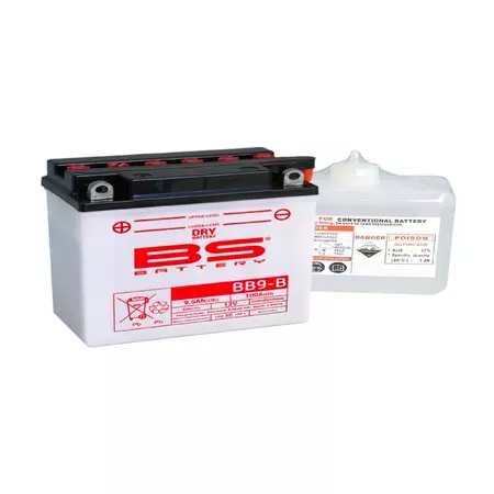 Battery 12V\/9Ah (delivered with acid pack) Vespa PK \/ PX