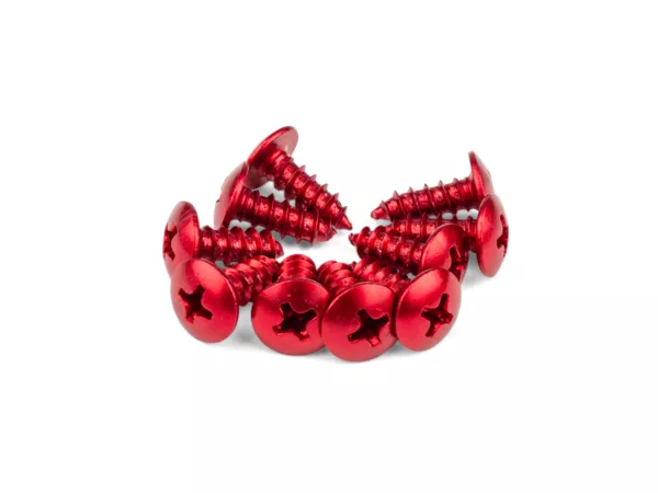 Fairing screws aluminum M4x12 red (x 10)