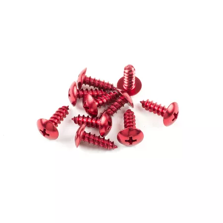 Fairing Screws M5x12 aluminium red (x 10)