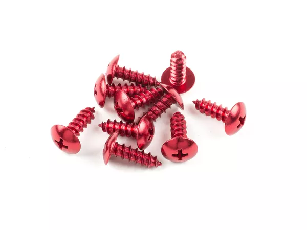 Fairing Screws M5x12 aluminium red (x 10)