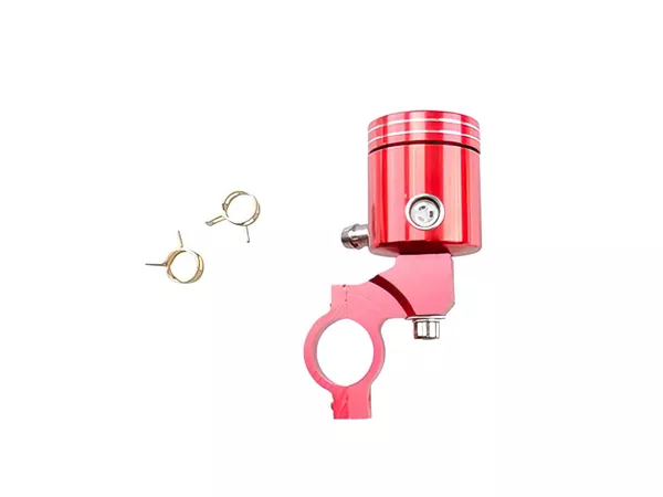 Brake Fluid Reservoir CNC aluminium round universal red