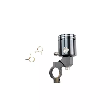 Brake Fluid Reservoir CNC aluminium round universal black