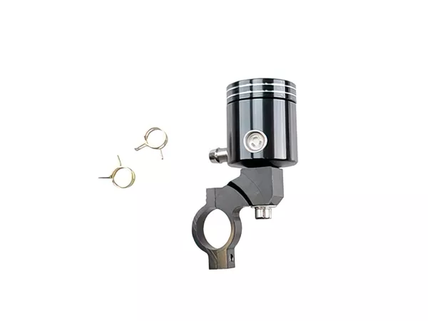 Brake Fluid Reservoir CNC aluminium round universal black