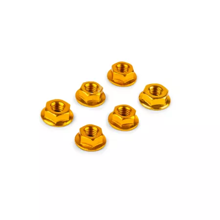 Nuts M6 (x6) anodized gold