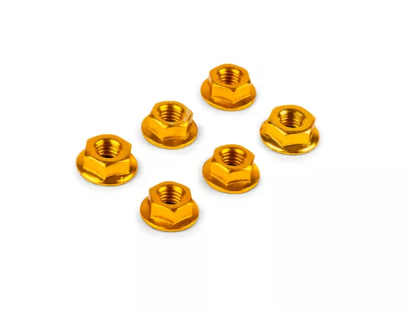 Nuts M6 (x6) anodized gold