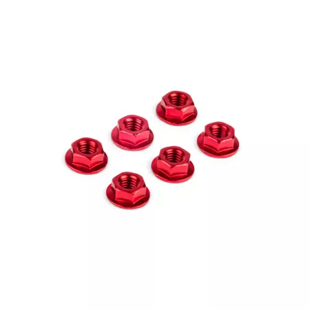 Nuts M6 (x6) anodized red