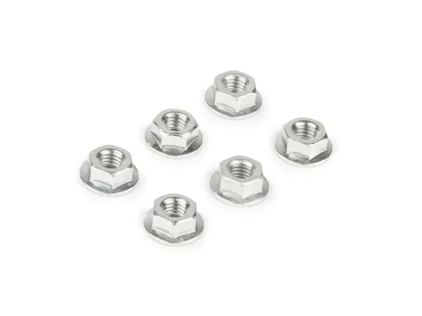 Nuts M6 (x6) anodized silver
