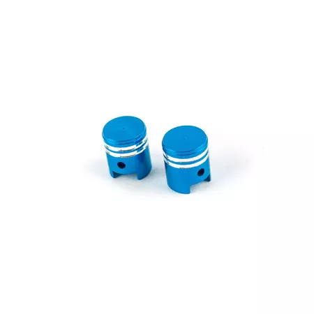 Valve Caps Piston anodized blue
