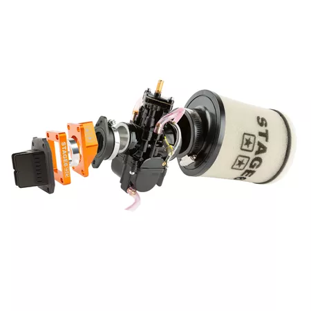 Intake Kit High Flow PWK 34mm orange AM6 \/ Derbi