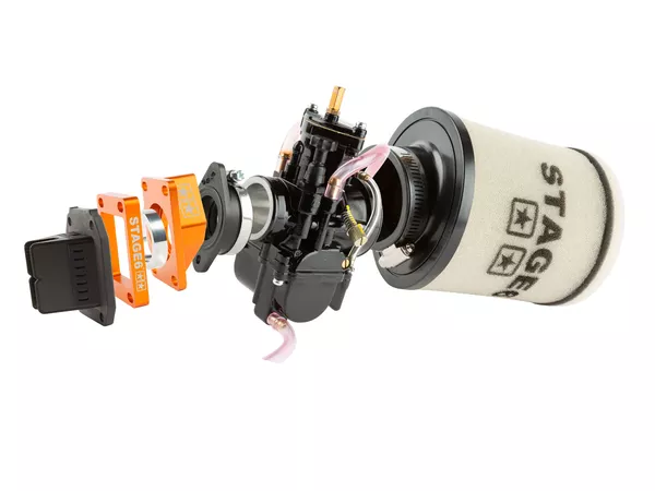 Intake Kit High Flow PWK 34mm orange AM6 \/ Derbi