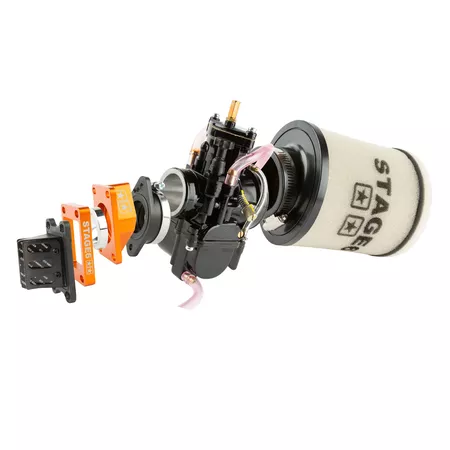 Intake Kit High Flow PWK 28mm orange AM6 \/ Derbi