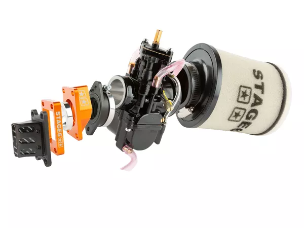 Intake Kit High Flow PWK 28mm orange AM6 \/ Derbi