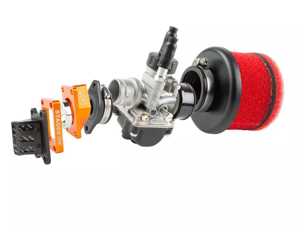 Intake Kit High Flow Dell'Orto 21mm orange AM6 \/ Derbi