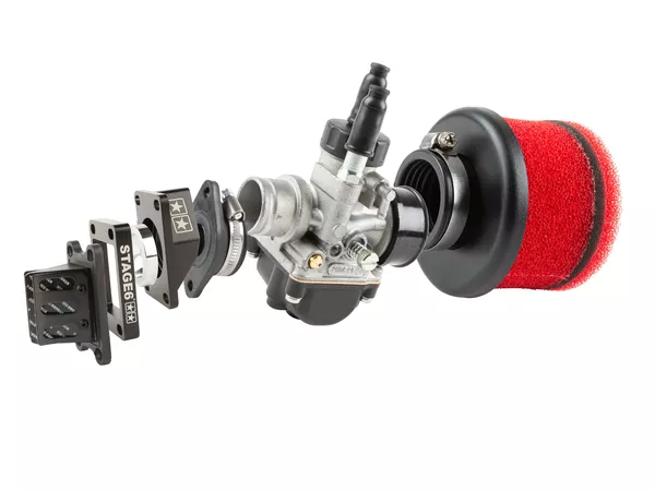 Intake Kit High Flow Dell'Orto 21mm black AM6 \/ Derbi