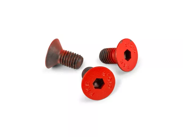 Screws f. brake disc x3 countersunk head M8x15mm red