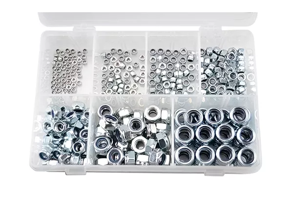 Box 320 Nuts hexagon Nylstop galvanized steel M3 - M12
