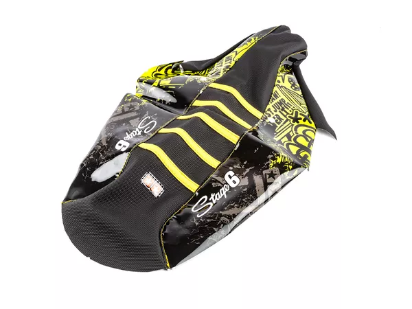 Seat Cover Yamaha DT Stage6 Full Covering yellow \/ black