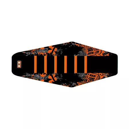 Seat Cover Sherco SM-R 50 after 2013 Stage6 Full Covering orange \/ black