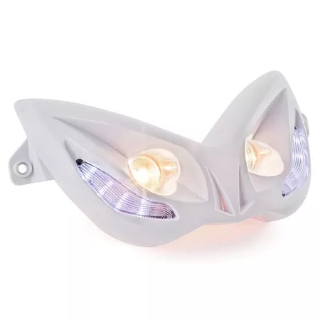 Headlight EVO 2 w\/ blue LEDs MBK Nitro \/ Yamaha Aerox white