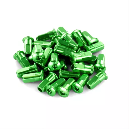 Spoke Nipples aluminium (x32) Volt Racing green